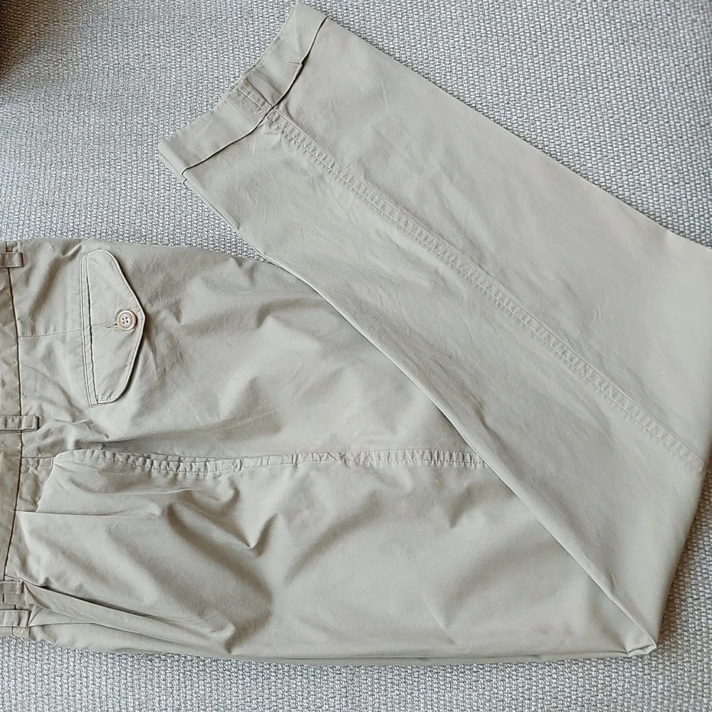 Nautica Clipper Khaki Pleated Pants - Picture 3 of 6